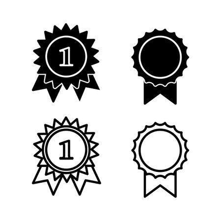 Achieve icon vector. medal icon vector. award. Certificate. approvedのイラスト素材