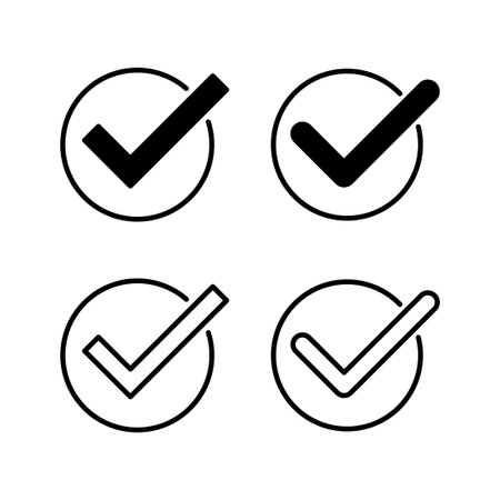 check icon vector. check mark icon. check list button icon.のイラスト素材