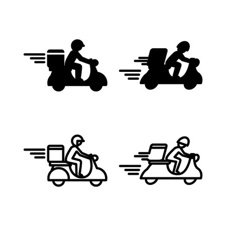 Delivery icon vector. Shipping fast delivery iconのイラスト素材