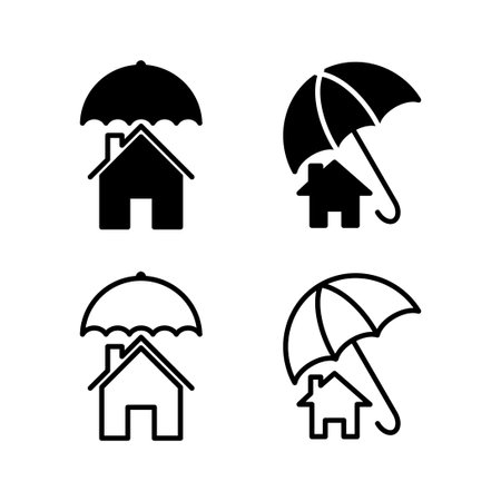 Home insurance icon vector. home shield protect logoのイラスト素材