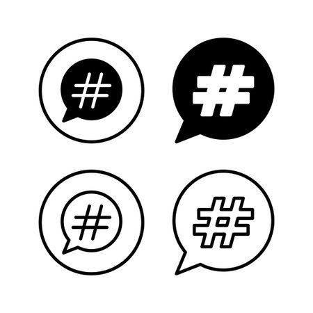 Hashtag icon vector. hashtag simbolsのイラスト素材