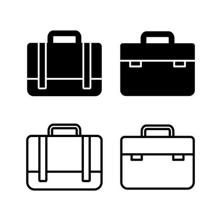 Briefcase icon vector. Portfolio vector icon. suitcase iconのイラスト素材