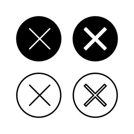 Close vector icon. Delete icon. remove, cancel, exit symbol.のイラスト素材