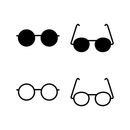 Glasses icon vector. eye glasses icon. sunglassesのイラスト素材