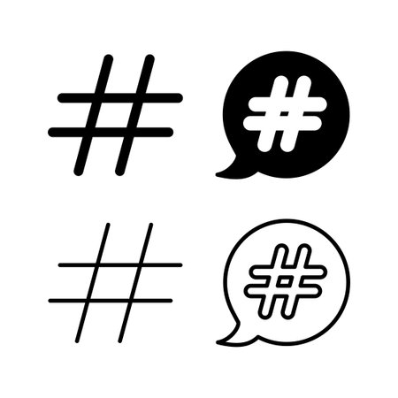 Hashtag icon vector. hashtag simbolsのイラスト素材