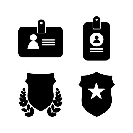Badge icon vector. badge label icon. Stamp Icon Vectorのイラスト素材