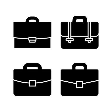 Briefcase icon vector. Portfolio vector icon. suitcase iconのイラスト素材