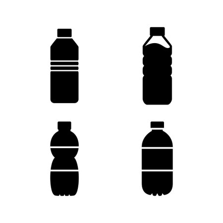 bottle icon vector. bottle icon in trendy flat designのイラスト素材