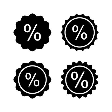 Discount icon vector. shopping tags. percentage iconのイラスト素材