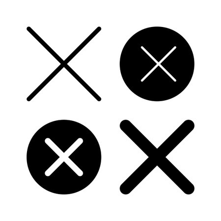 Close vector icon. Delete icon. remove, cancel, exit symbol.のイラスト素材