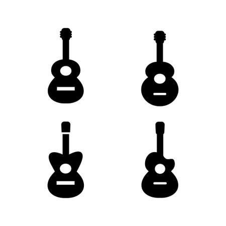 Guitar icon vector. musical instrument signのイラスト素材