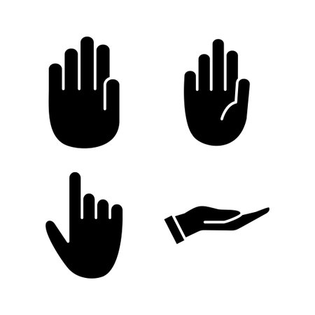 Hand icon vector. hand symbols. palmのイラスト素材