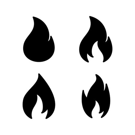 Fire icon vector. fire flame iconのイラスト素材