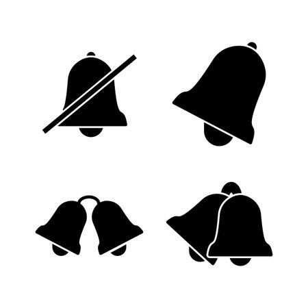 Bell Icon vector in trendy flat style isolated. Notification symbol web site designのイラスト素材