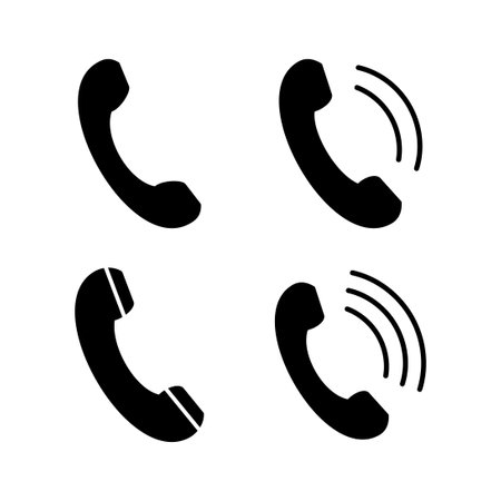 Call icon vector. phone icon vectorのイラスト素材