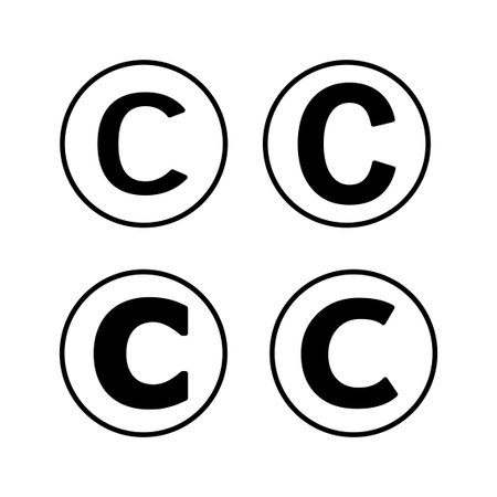 Copyright icon vector. copyright symbolのイラスト素材