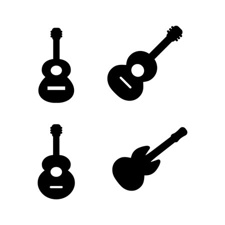 Guitar icon vector. musical instrument signのイラスト素材