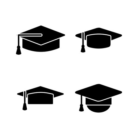 Education icon vector. graduation cap icon vectorのイラスト素材