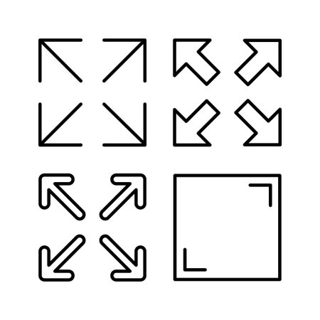 Fullscreen icon vector. expand fullscreen iconのイラスト素材