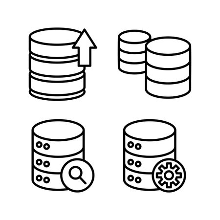 Database icon vector. server icon. storageのイラスト素材