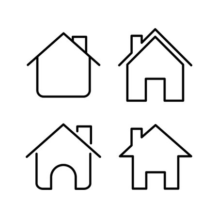 Home icon vector. House vector iconのイラスト素材
