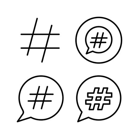 Hashtag icon vector. hashtag simbolsのイラスト素材