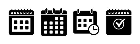 calendar icon vector. Calender symbolのイラスト素材
