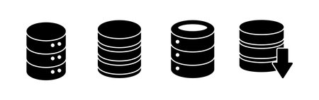 Database icon vector. server icon. storageのイラスト素材