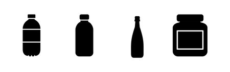 bottle icon vector. bottle icon in trendy flat designのイラスト素材