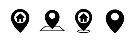 Address icon vector. location icon. address symbol. pinのイラスト素材