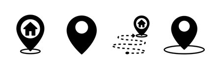 Address icon vector. location icon. address symbol. pinのイラスト素材