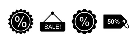 Discount icon vector. shopping tags. percentage iconのイラスト素材