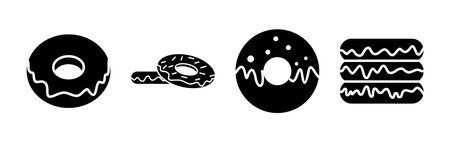 Donut icon vector. doughnut icon. donut logoのイラスト素材