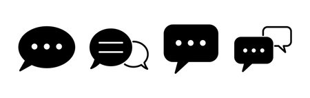 Chat icon vector. Chat Icon in trendy flat style isolated. Speech bubble symbolのイラスト素材