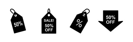 Discount icon vector. shopping tags. percentage iconのイラスト素材