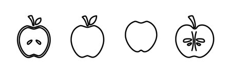 Apple icon vector. apple symbolのイラスト素材