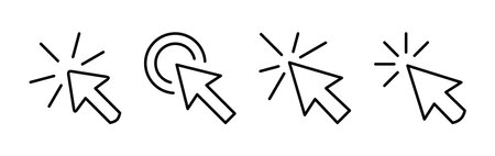 Click icon vector. cursor icon vector. pointer signのイラスト素材