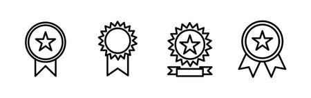 Achieve icon vector. medal icon vector. award. Certificate. approvedのイラスト素材