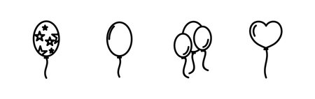 Balloon icon vector. air balloon icon isolatedのイラスト素材