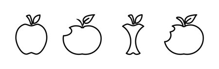 Apple icon vector. apple symbolのイラスト素材
