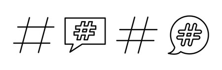 Hashtag icon vector. hashtag simbolsのイラスト素材