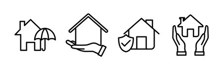 Home insurance icon vector. home shield protect logoのイラスト素材