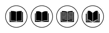 Book icon vector. Open book vector icon.のイラスト素材