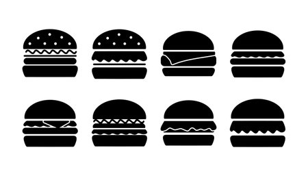 Burger icon vector. hamburger logo icon. fast food iconのイラスト素材