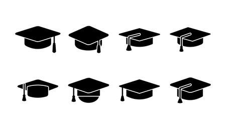 Education icon vector. graduation cap icon vectorのイラスト素材