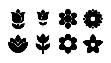 Flower icon vector. floral icon. flower logoのイラスト素材