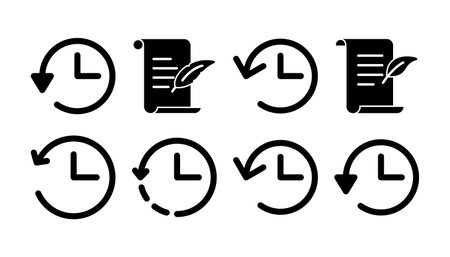 History icon vector. redo history iconのイラスト素材