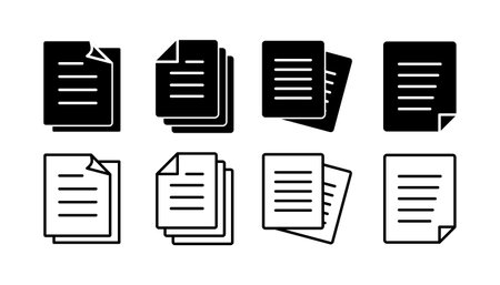 Document icon vector. Paper icon. File Iconのイラスト素材