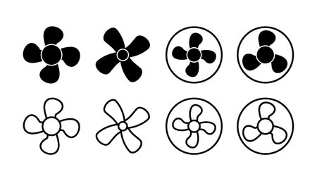 Fan icon vector. blower icon. propeller. ceilingのイラスト素材