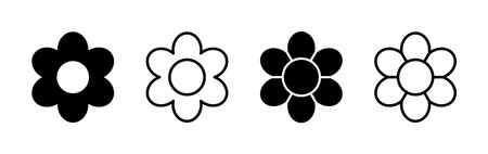 Flower icon vector. floral icon. flower logoのイラスト素材